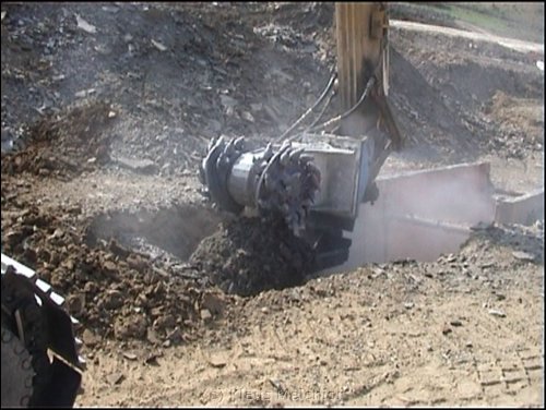 ER 1500-1 sideways cutter heads with shovel