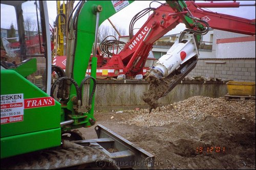 ER 250-4 L lengthways cutter heads with shovel